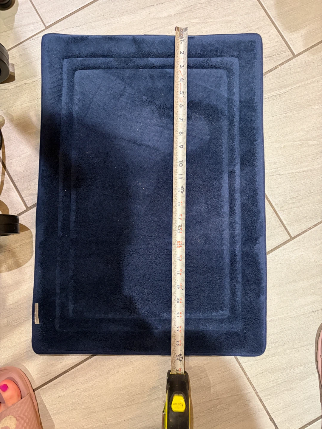 Navy Blue Rectangular Mat
