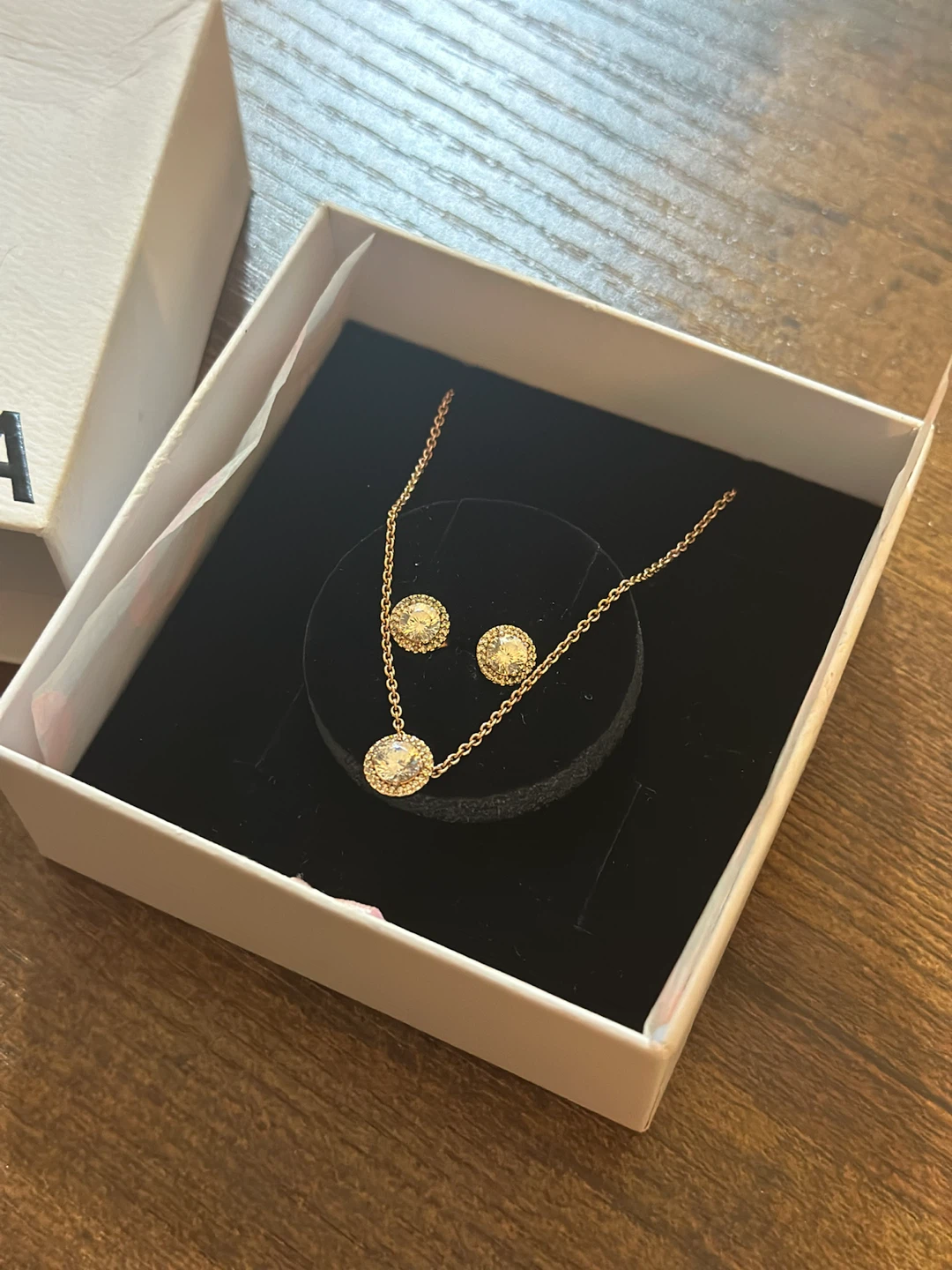 Authentic Pandora Rose Necklace & Earrings Set -with box - photo 3