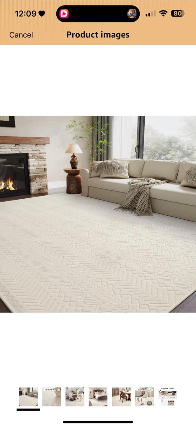 3D Boho Design Area Rug 9x12