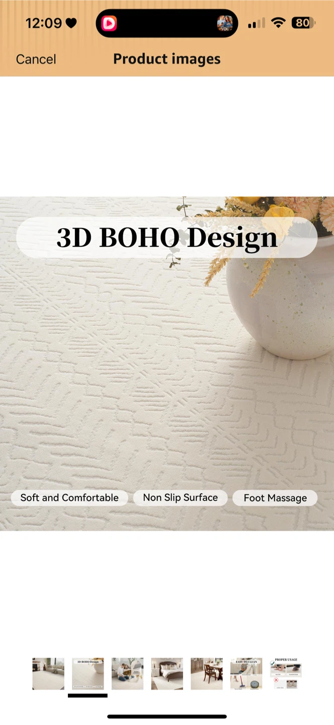 3D Boho Design Area Rug 9x12 - photo 2