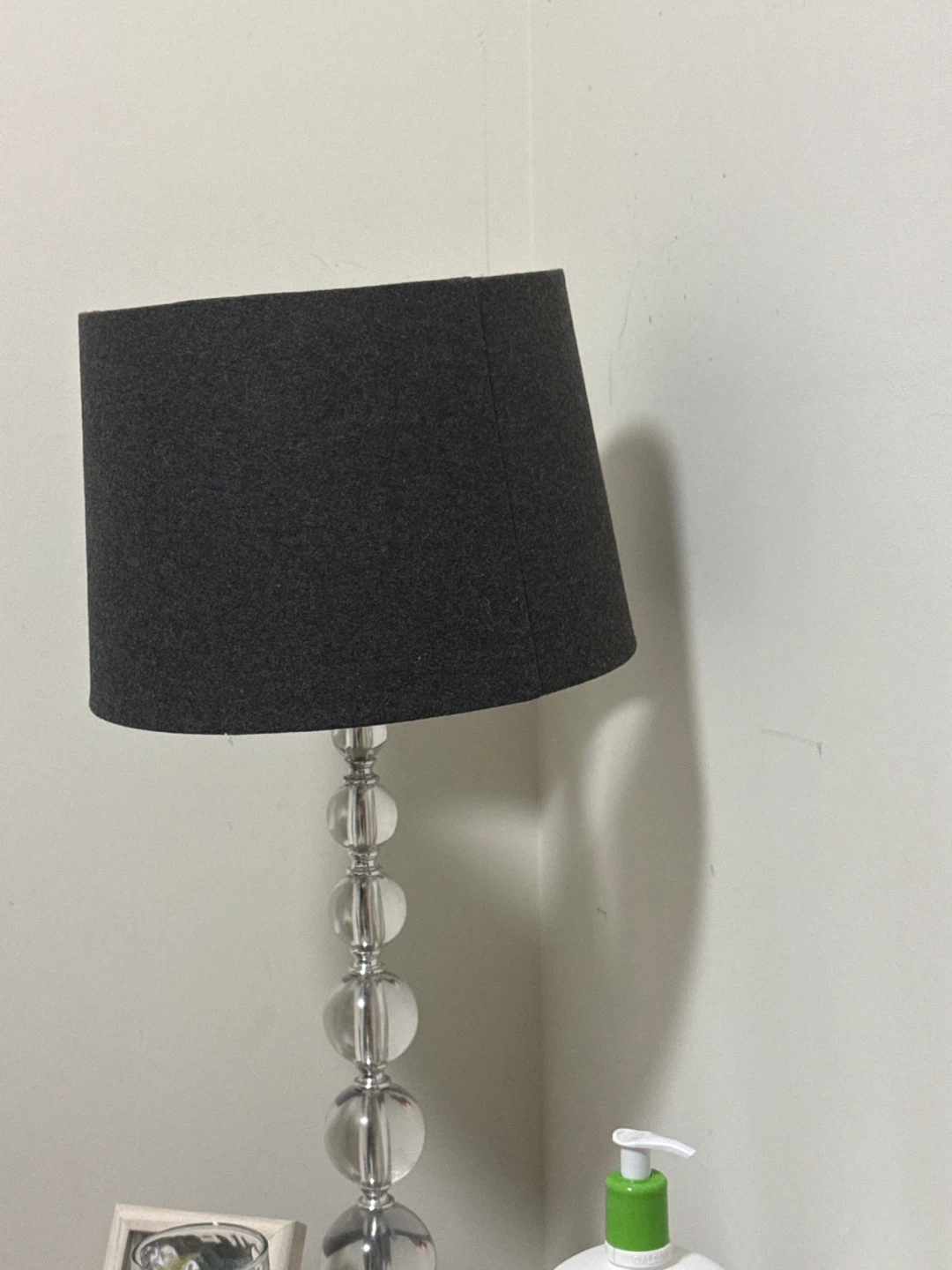 Table Lamp with Clear Orb Base