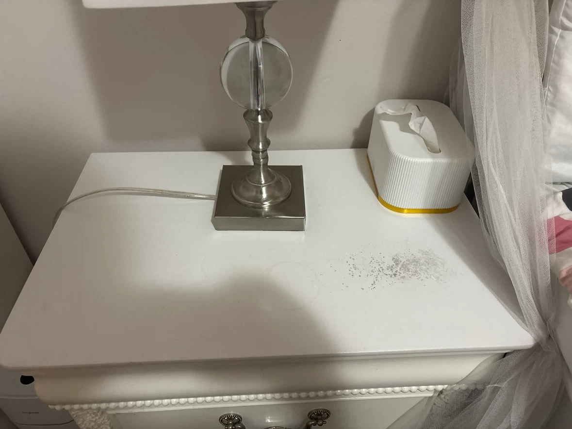 White Two-Drawer Nightstand - photo 2