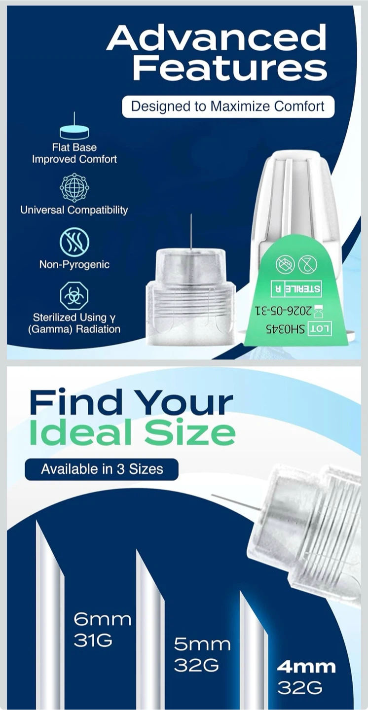 Sealed box - 4mm 32G Nanofine Plus Universal Insulin Pen Needles - photo 5