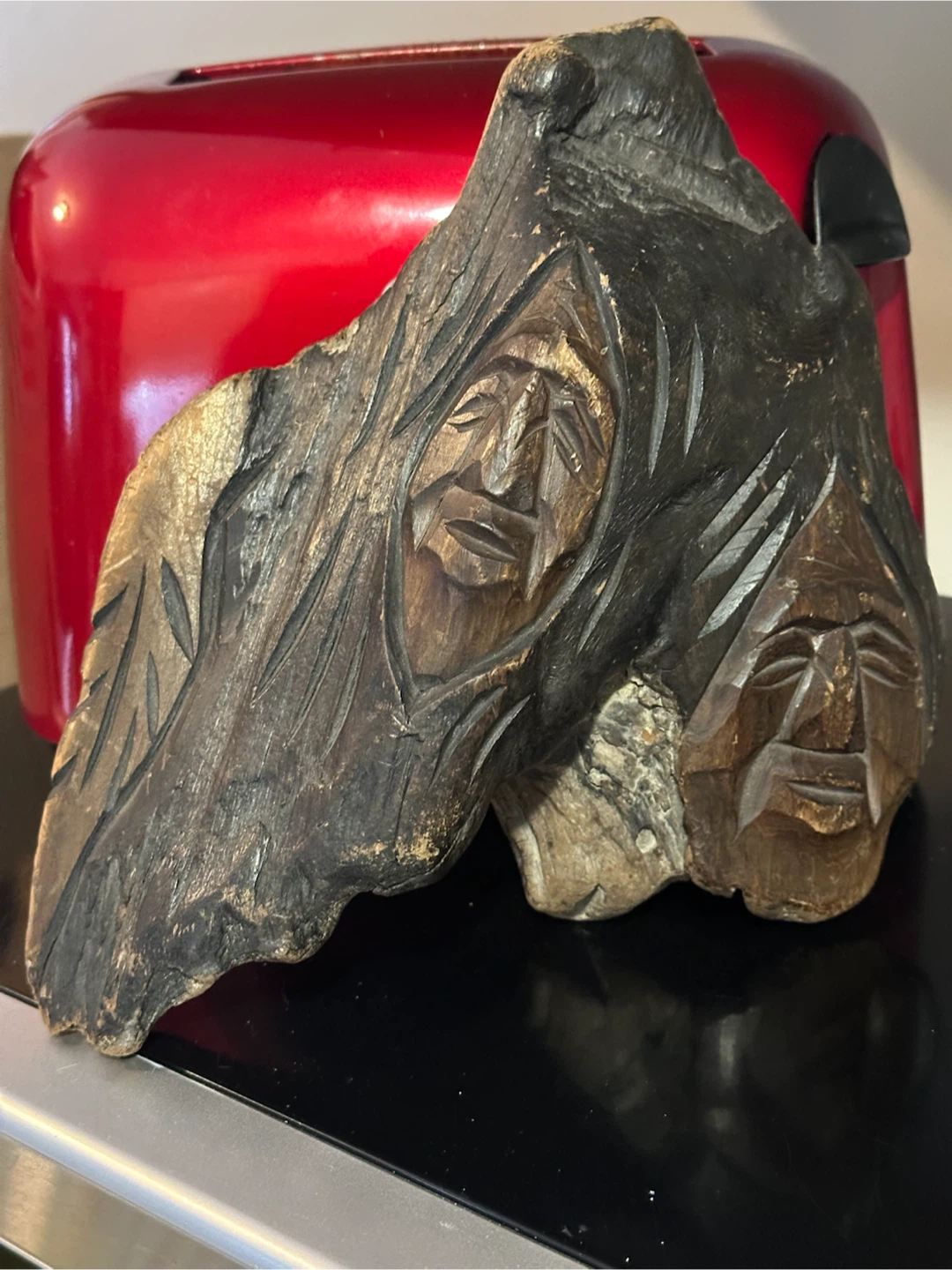 Vintage  Signed 1984 First Nations Carving