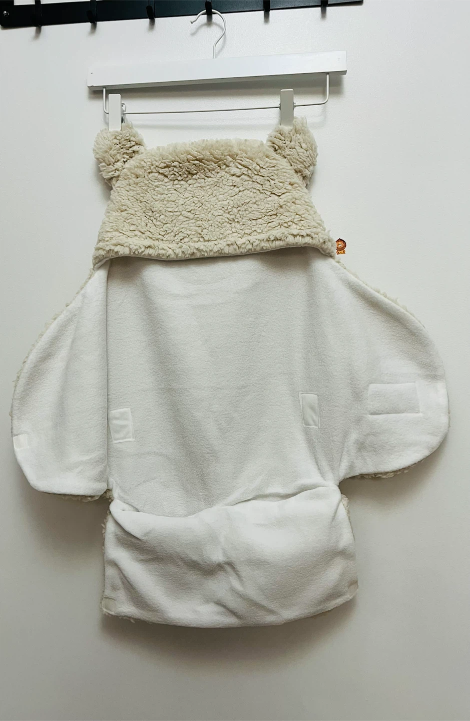 Fuzzy Bear Hooded Baby Swaddle Sack - photo 4