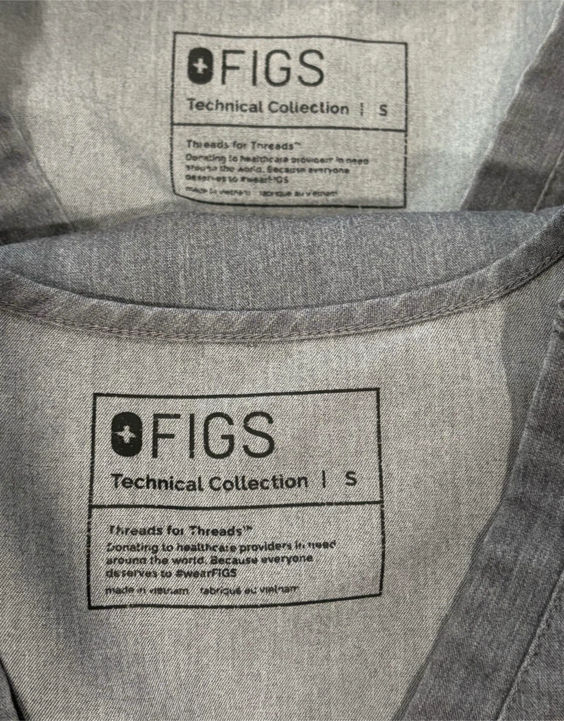 FIGS Technical Collection Scrub Top Grey Size S - photo 3