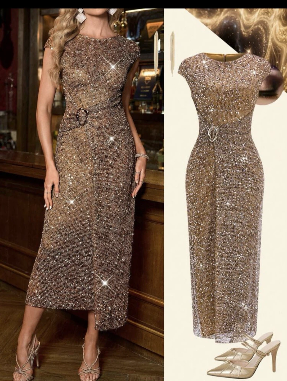 Sparkly Sequin Cocktail Dress