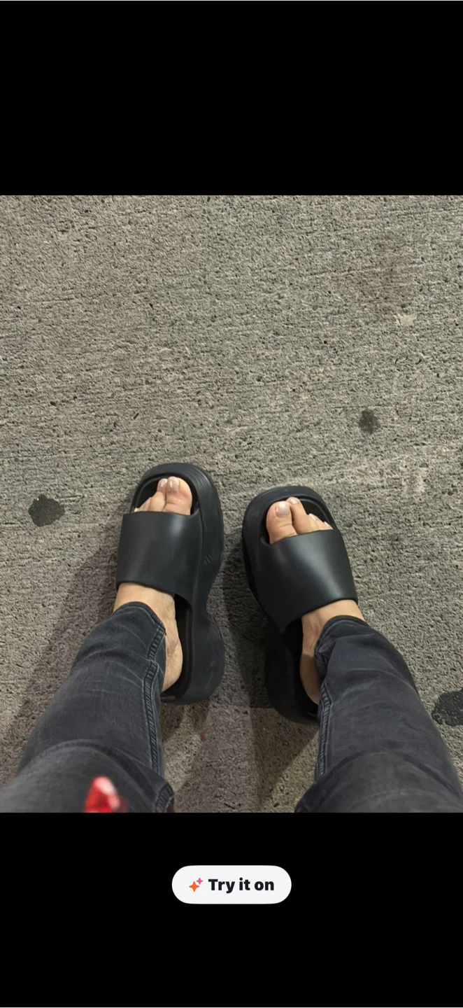 Black Platform Slides