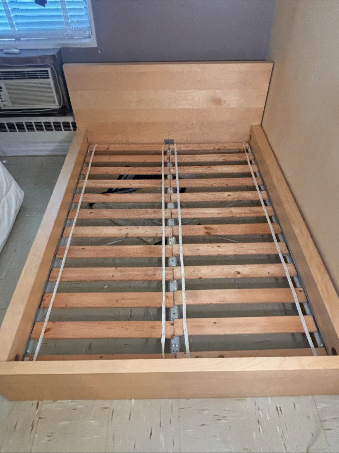 Wooden Bed Frame with Slatted Base