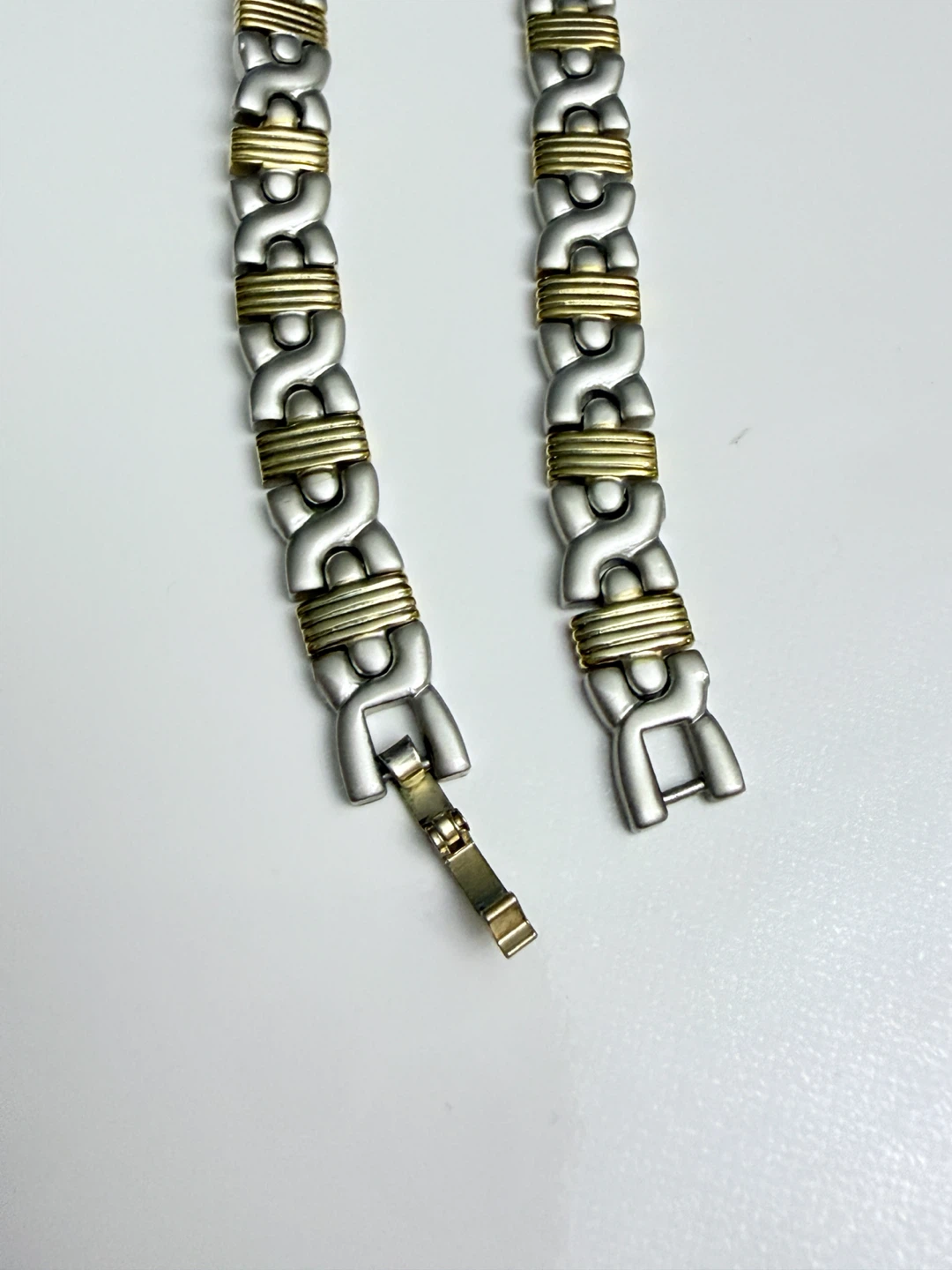 Vintage Stainless Steel Gold/Silver Link Necklace - photo 5