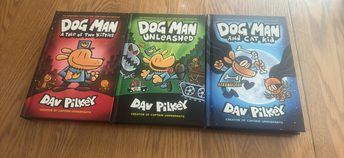 Dog Man Book Series by Dav Pilkey (3 Books)