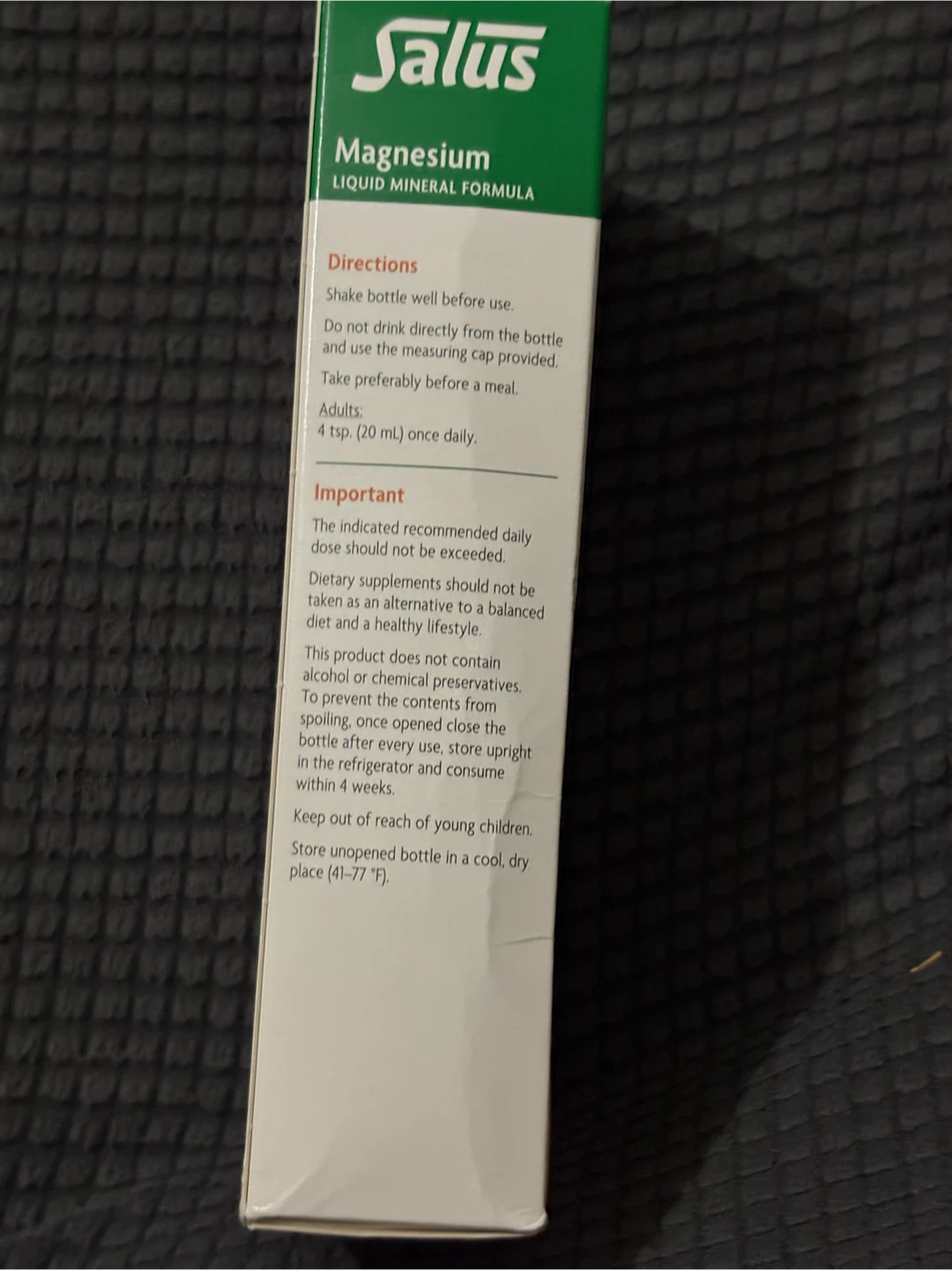Salus Floradix Magnesium Liquid Mineral Formula 8.5 fl oz - photo 4