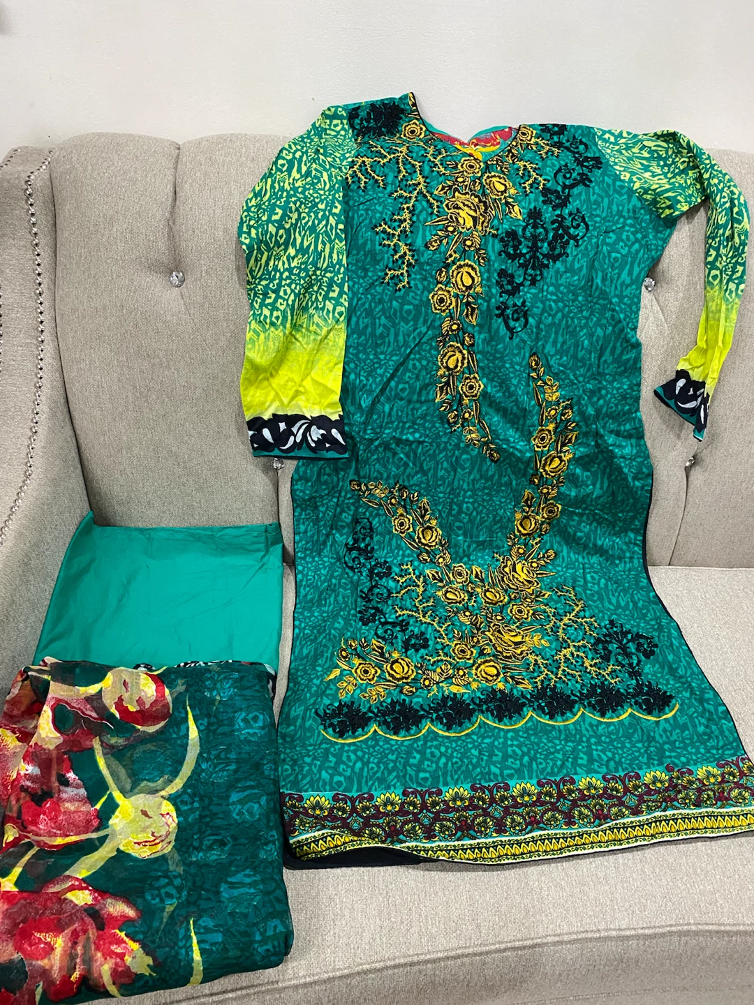 Embroidered Lawn Suit with Dupatta