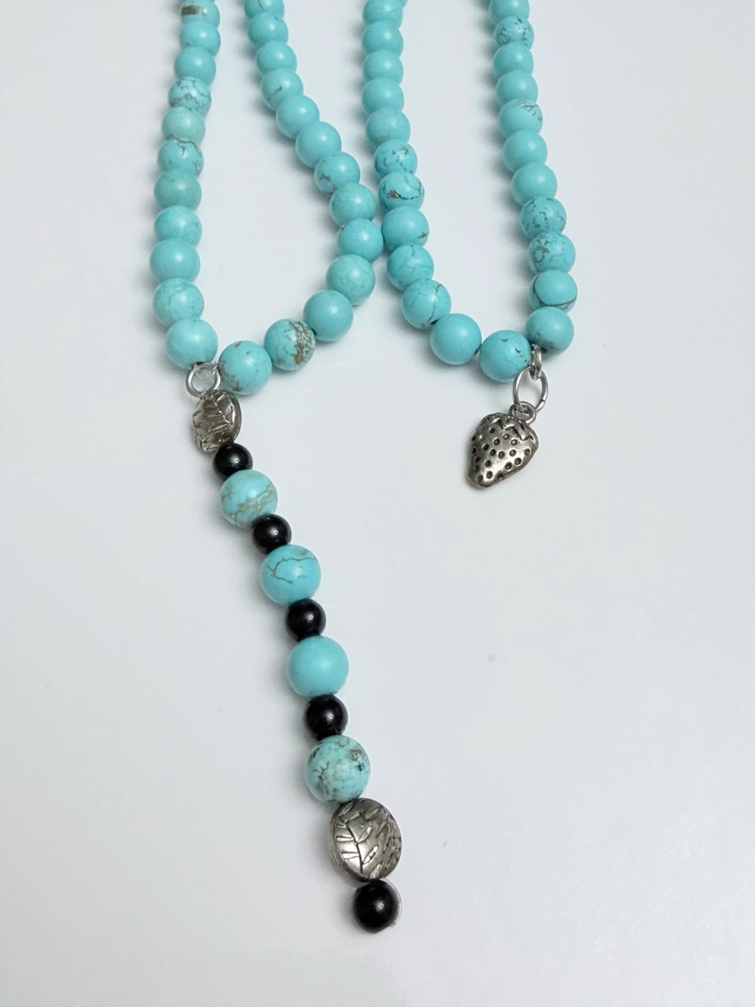 Genuine Turquoise Stone Long Layering Beaded Necklace - photo 3