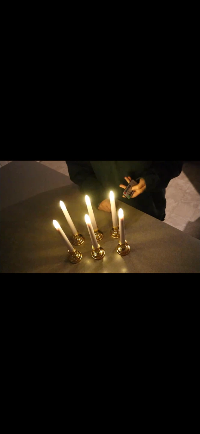 6 Flameless Candles with Remote Holder Set