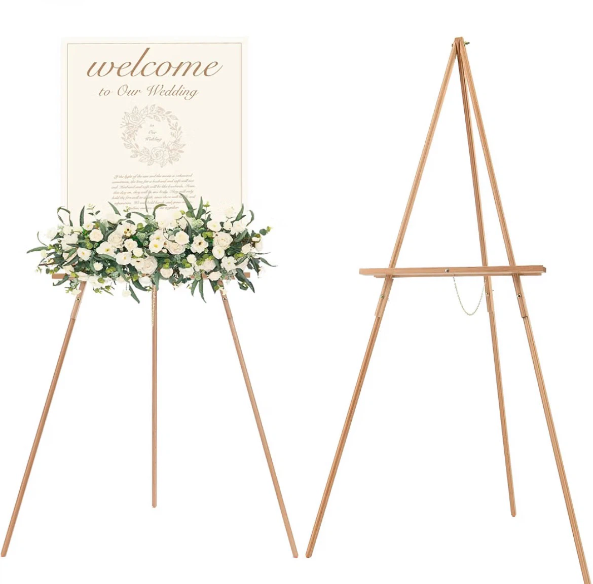 Meeden Wood Easel Stand for Display: 64”
