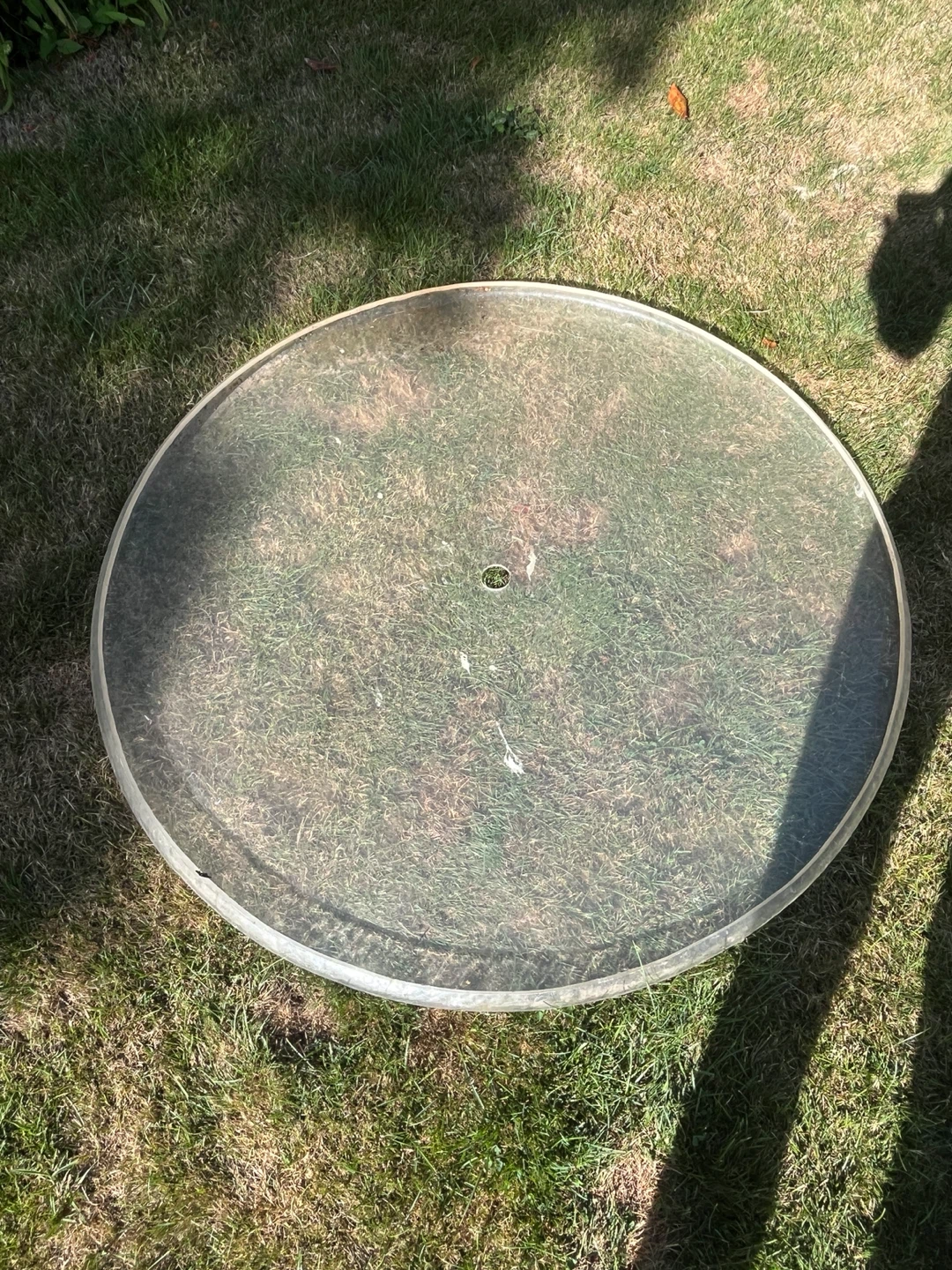 Glass Top Patio Table with Metal Base - photo 4