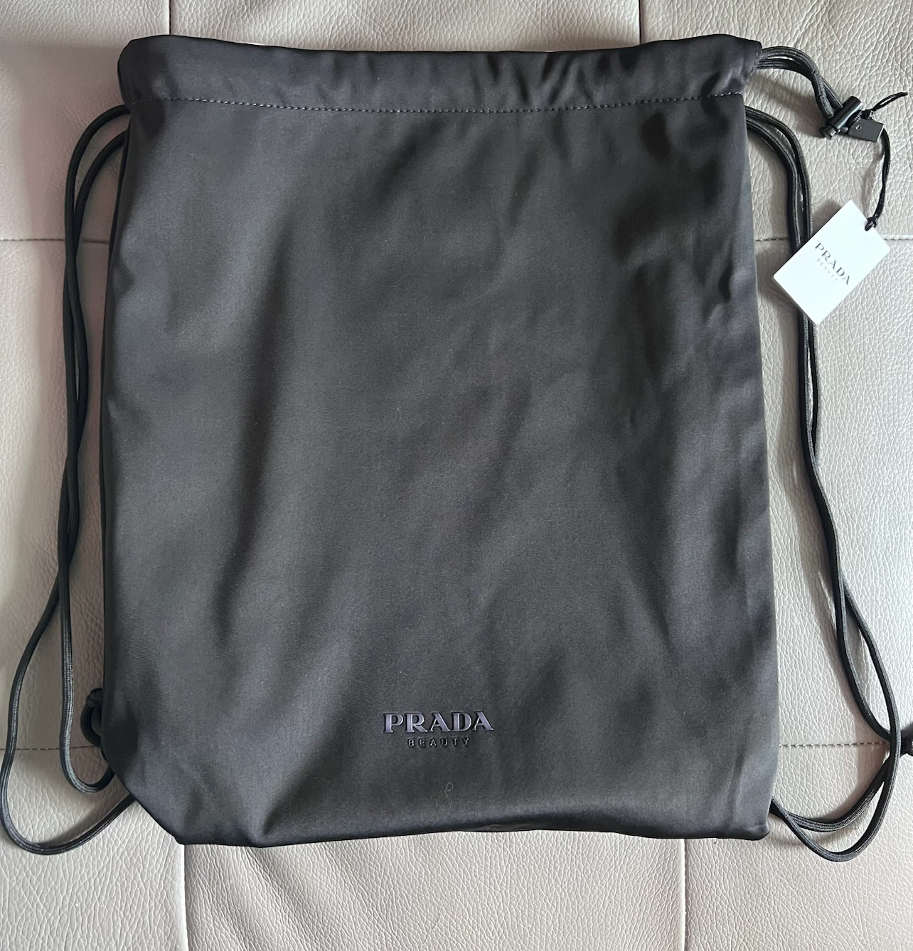 PRADA DRAWSTRING BAG, pink/Black Reversible. Brand new with tag - photo 2