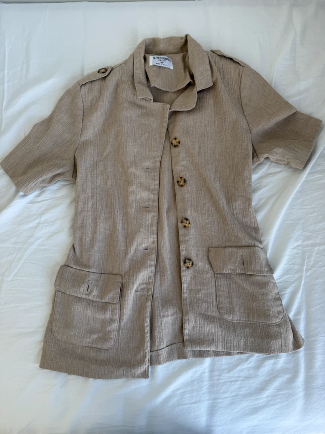 Alfred Dunner Petite Button-Up Shirt Size 8