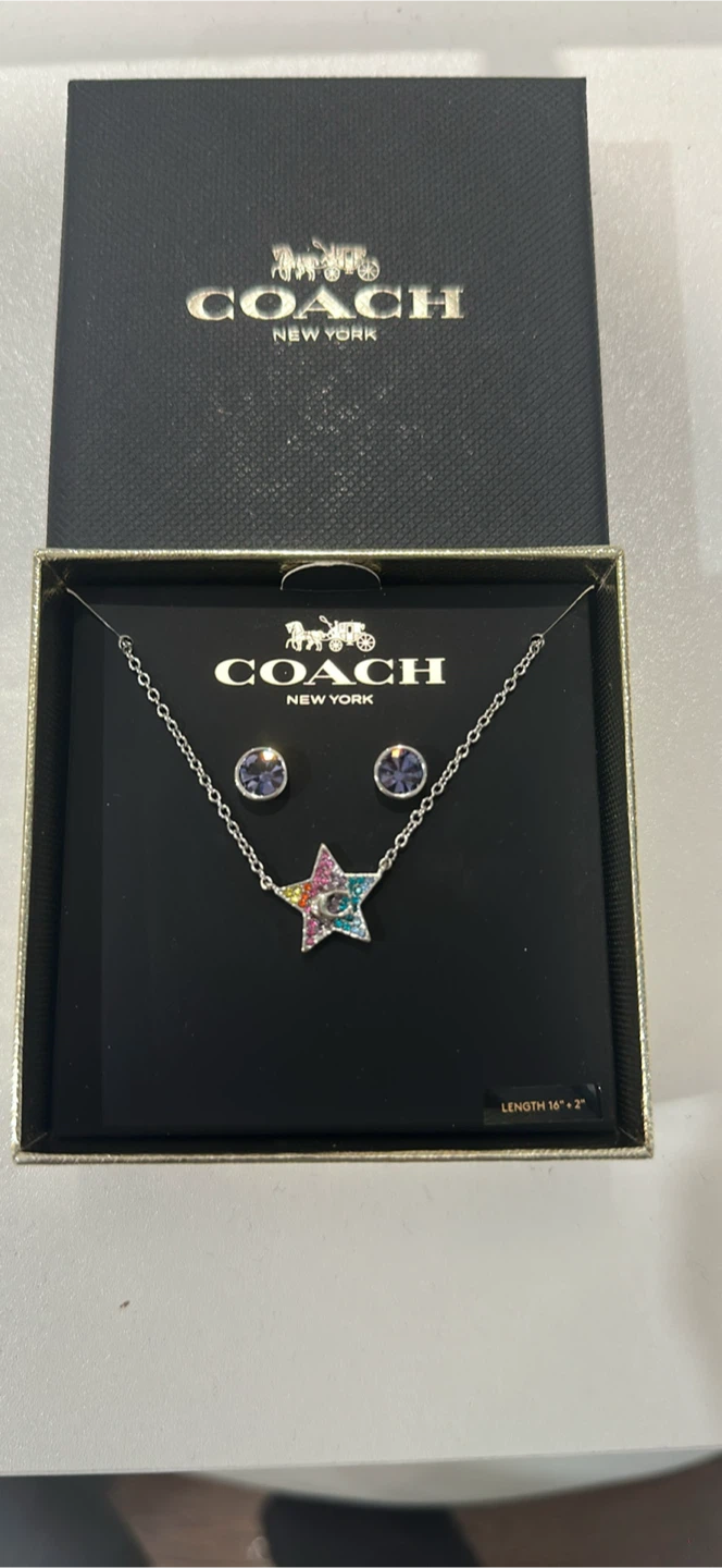 Coach Star Necklace and Earrings Set - photo 2