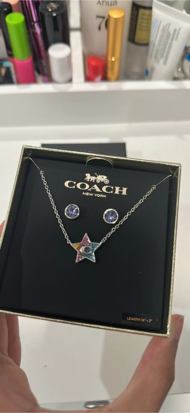 Coach Star Necklace and Earrings Set - photo 3
