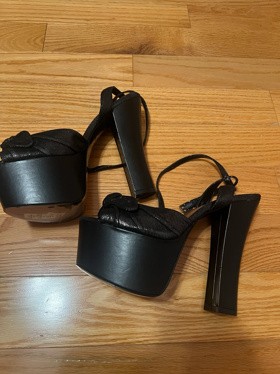 Bebe Black Platform Heels - photo 2