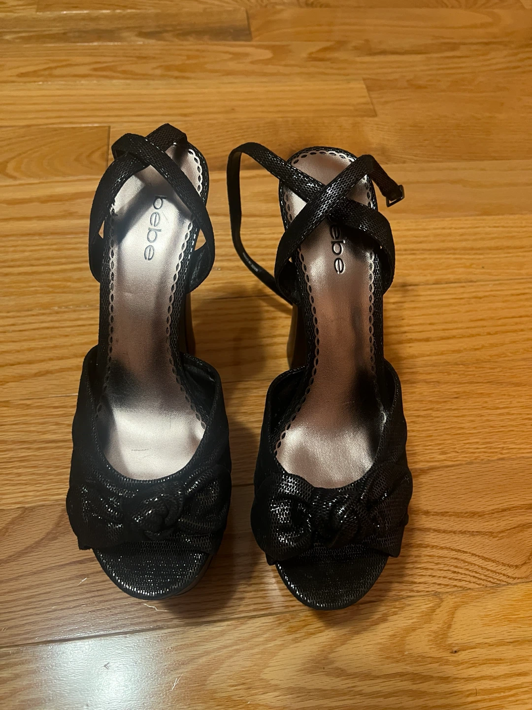 Bebe Black Platform Heels - photo 3