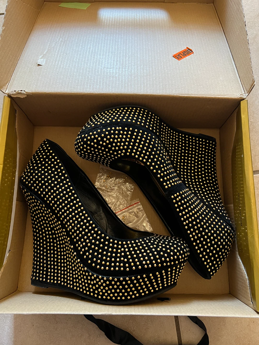 Posh Studded Black Heels