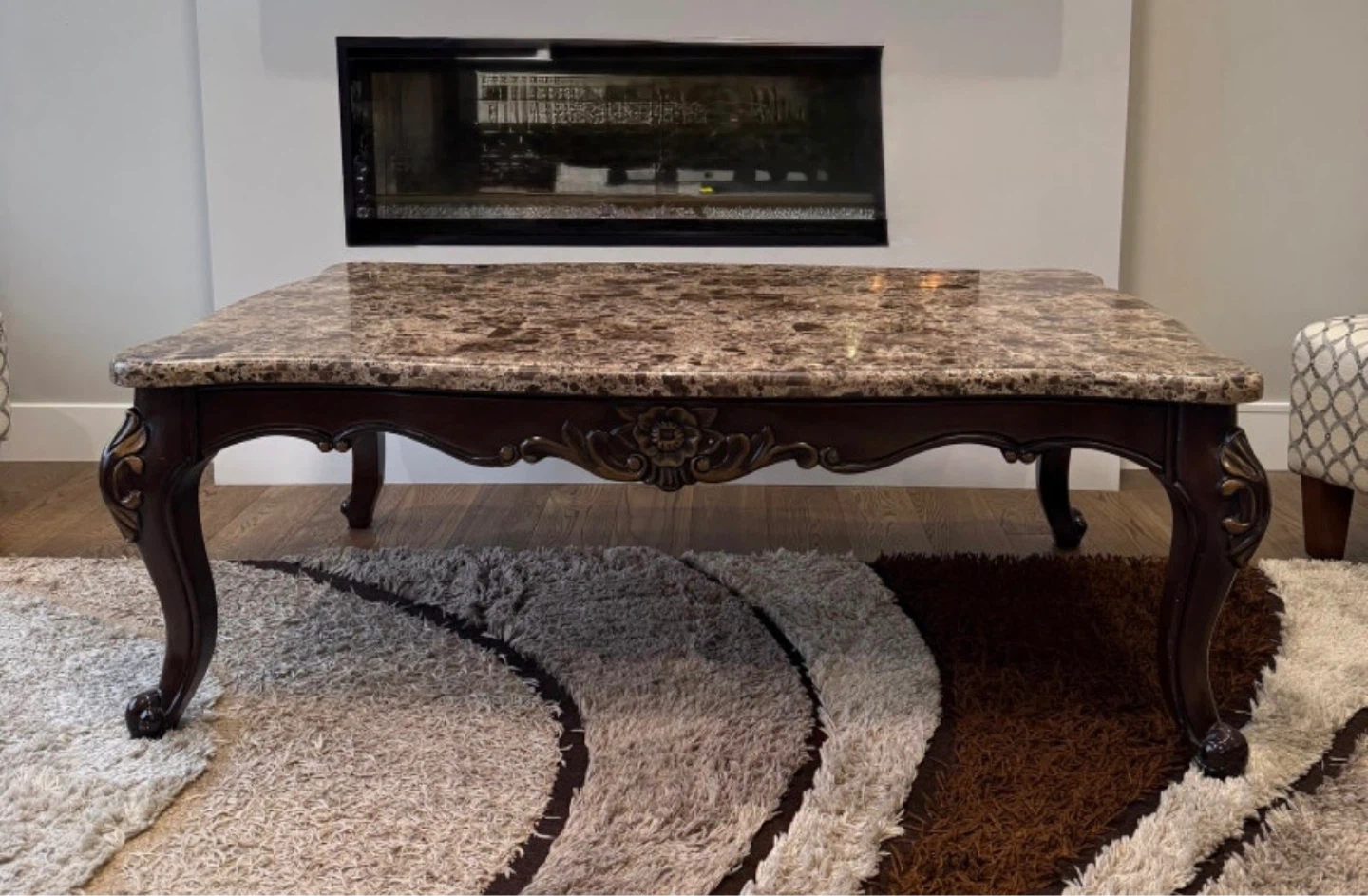 Ornate Marble Top Coffee Table - photo 3