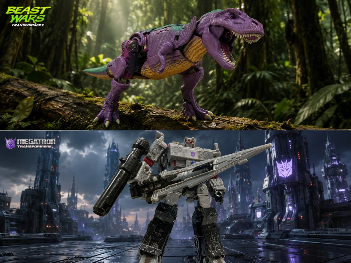Transformers Megatron and Beast Wars Megatron Action Figures