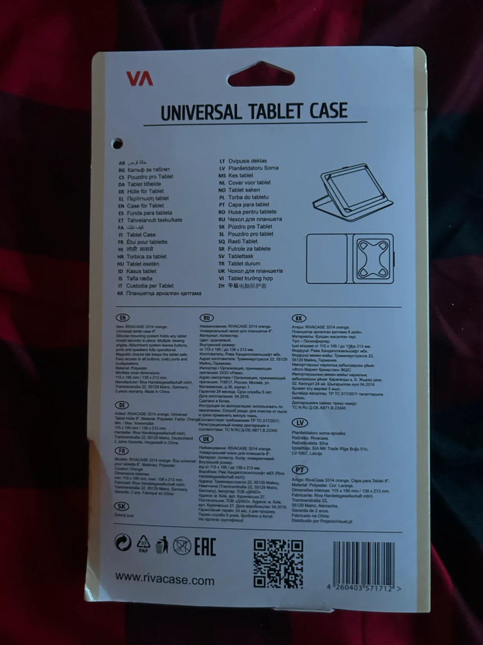 Rivacase Universal Tablet Case 8" Orange - photo 2
