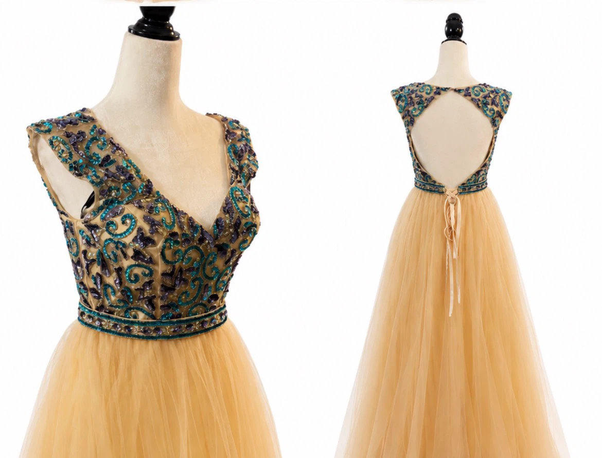 Embellished Tulle Gown