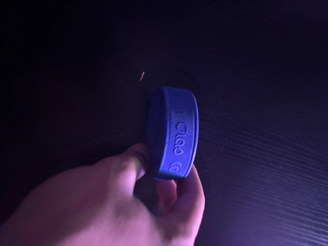 Blue Hockey Puck
