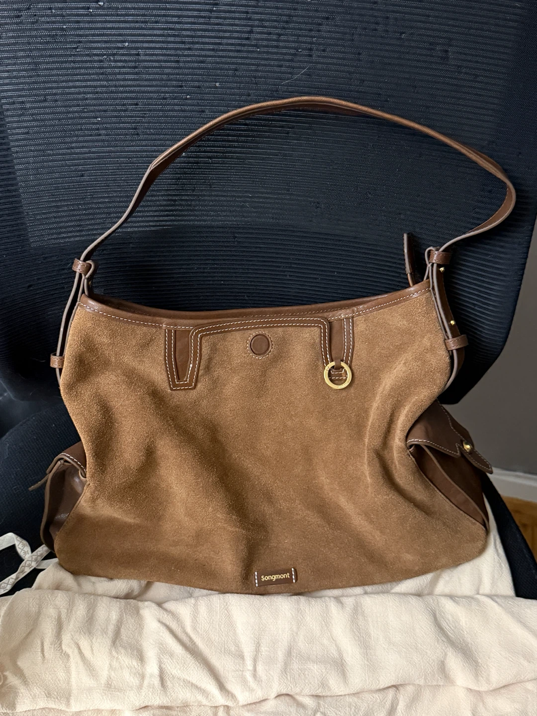 Songmont Medium Yore Hobo Bag - Sandal Suede - photo 2