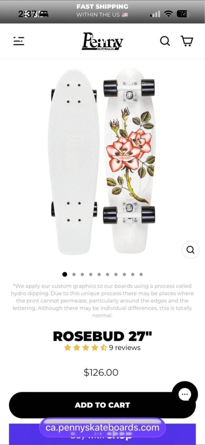 Penny Rosebud 27" Skateboard - photo 3