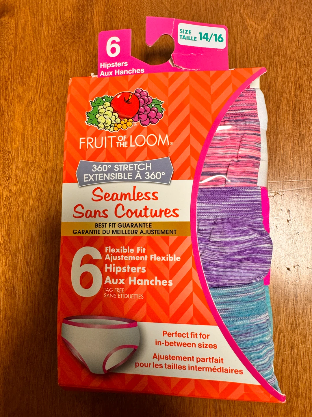 Fruit of the Loom girls Seamless Hipsters - 6 Pack - Size 6