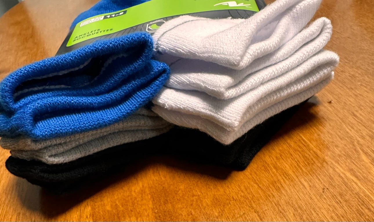Kids Athletic Works 6 Pairs Anklets Socks Size 11-2 - photo 2