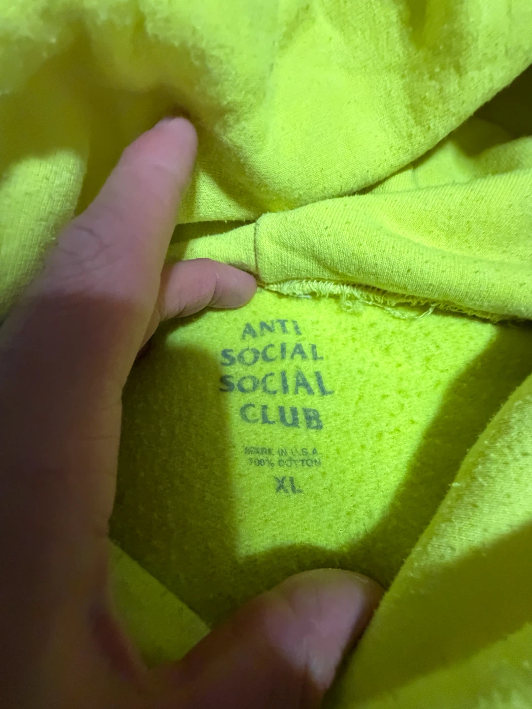 Anti Social Social Club Yellow Hoodie XL - photo 3