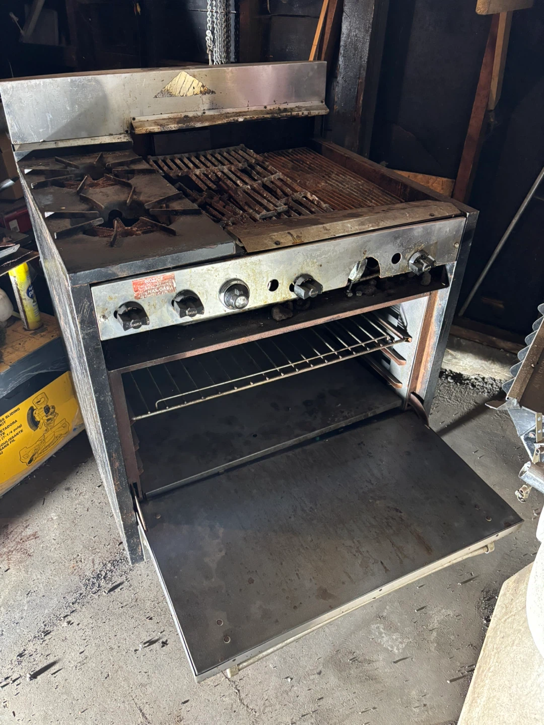 Commercial Gas Range with Griddle and Oven - photo 4