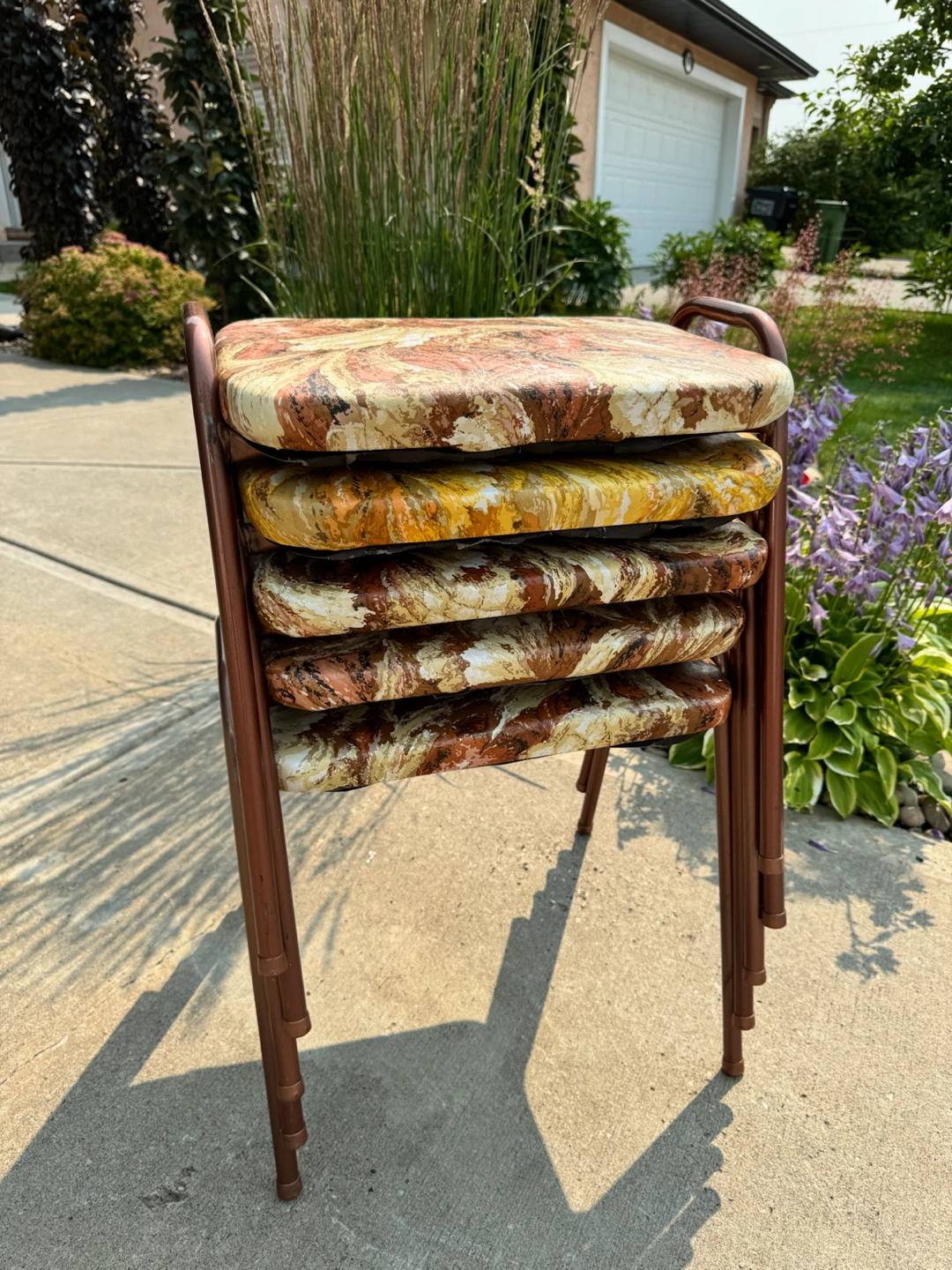 Set of 5 Vintage Stools by Mattawa Furniture Mfg. - photo 2