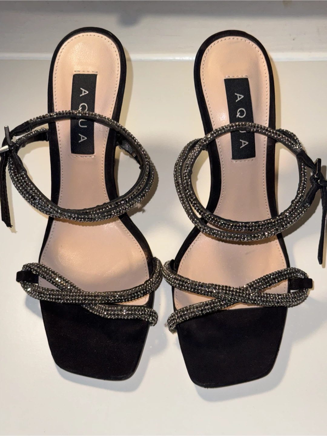AQUA Black High Heel Shoes