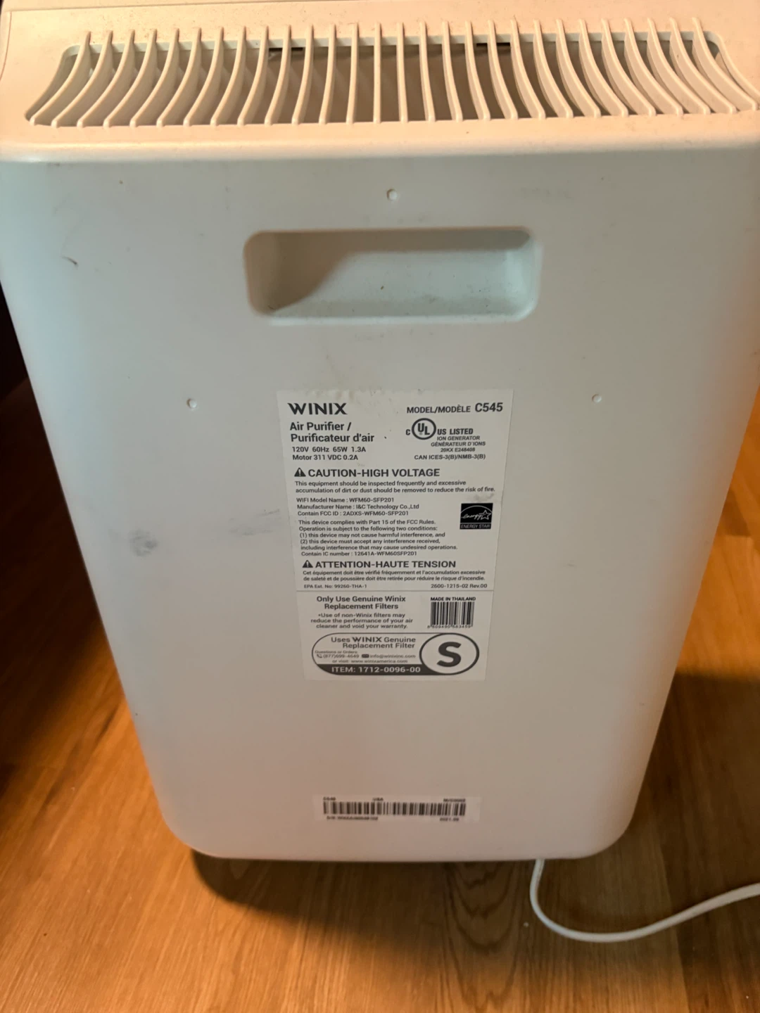 Winix C545 Air Purifier - photo 2