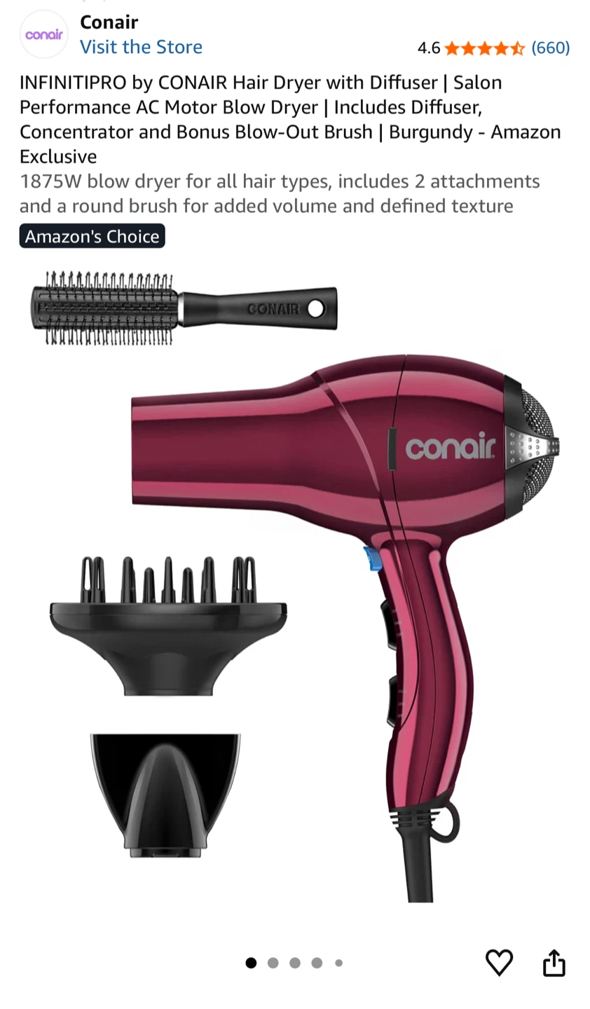 Conair Hair Dryer with Styling Brush - photo 4