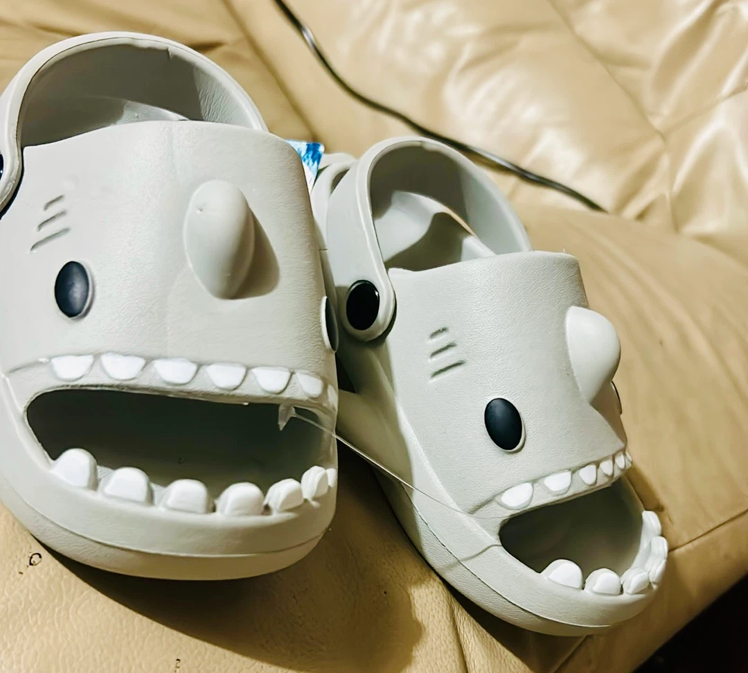 Grey Shark Clogs for Kids