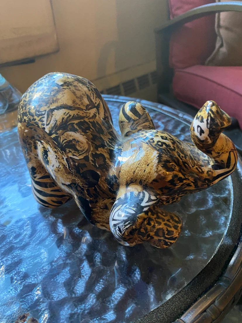Vintage Animal Print Tissue Box Cover - photo 2