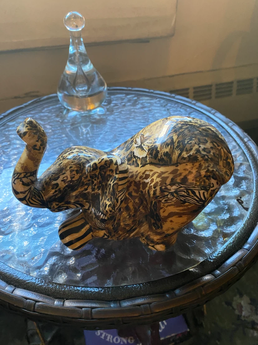Vintage Animal Print Tissue Box Cover - photo 3