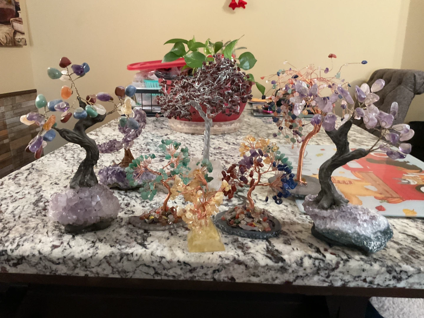 Assorted Crystal Bonsai Trees Set