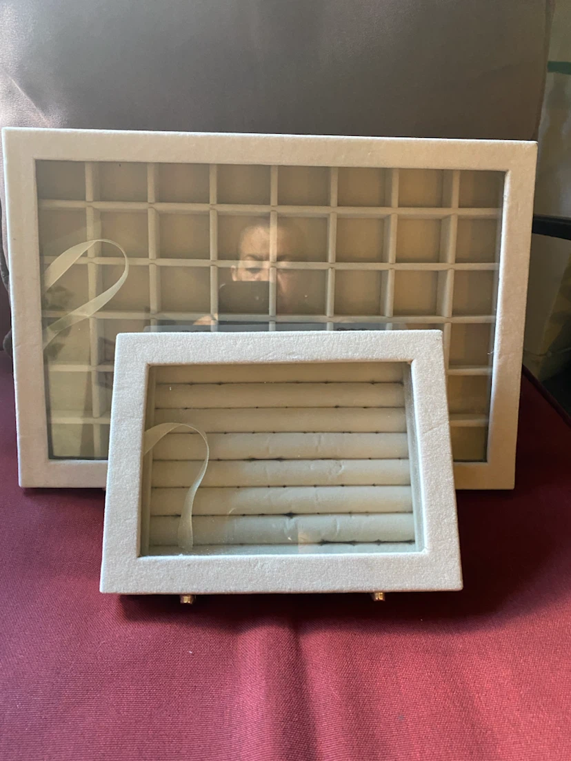 Jewelry Organizer Box with Glass Lid