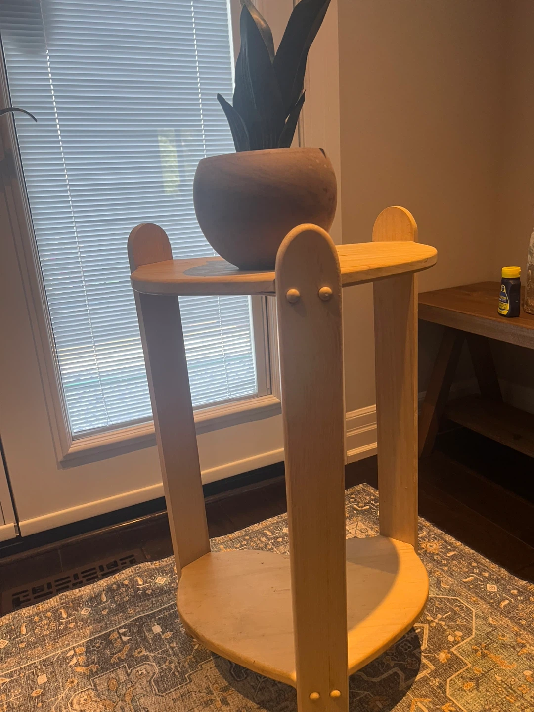 Wooden Two-Tiered Plant Stand/side table - photo 5