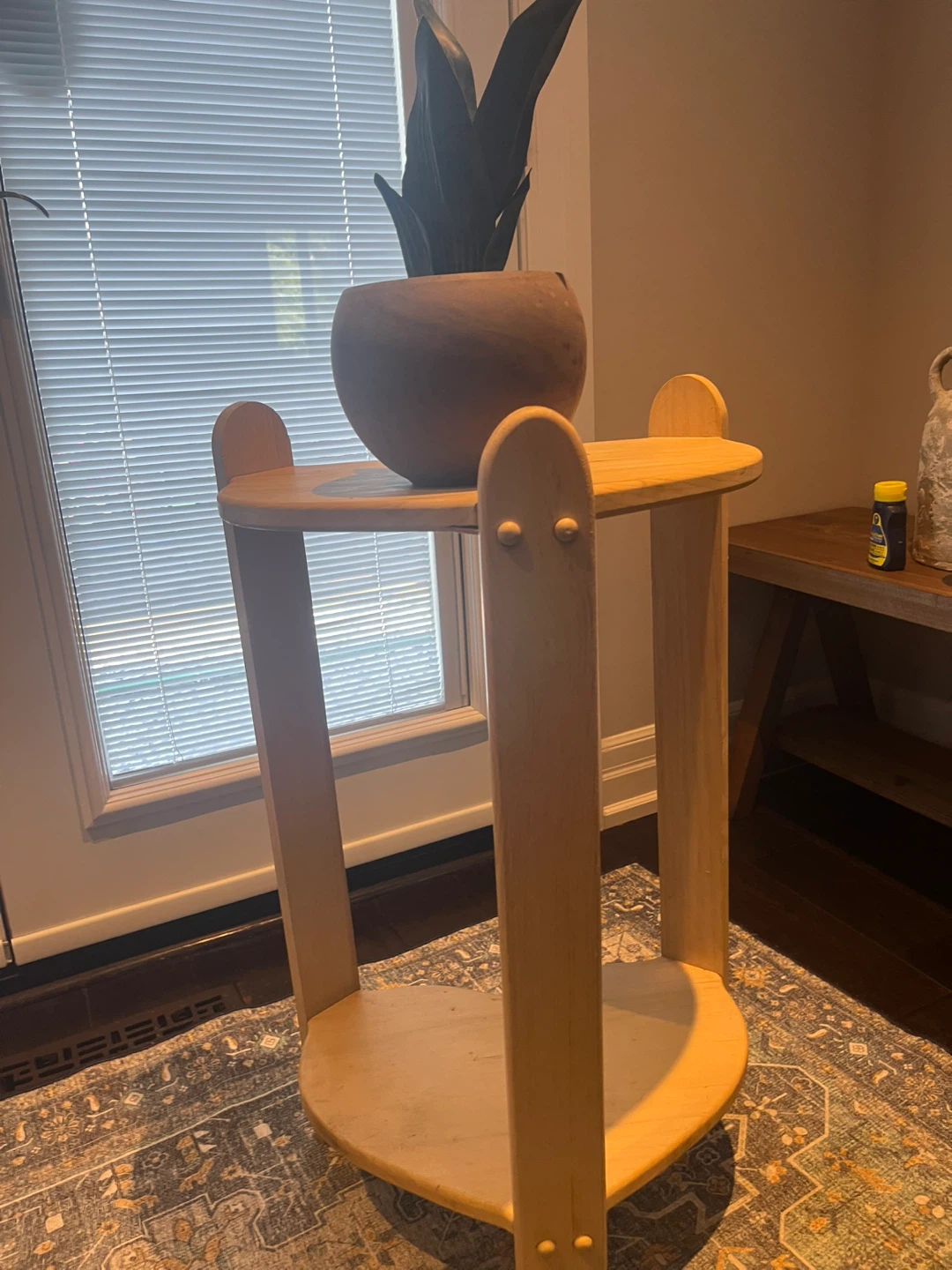 Wooden Two-Tiered Plant Stand/side table